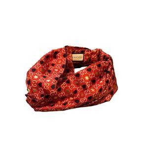 Gucci Heart & Star Print Headband - Red - One Size